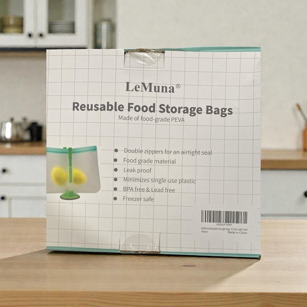 NEW IN BOX Reusable Food Storage Bags -